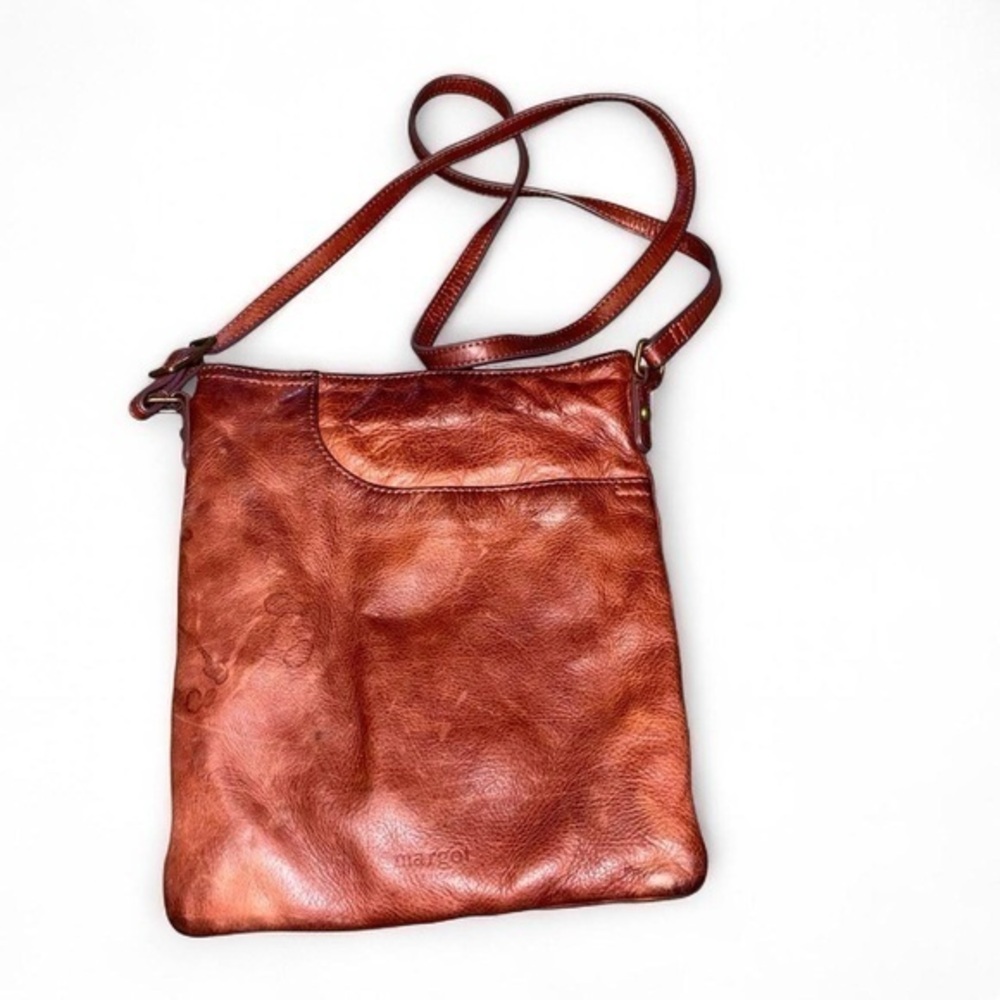 MARGOT Brown Leather Crossbody Bag